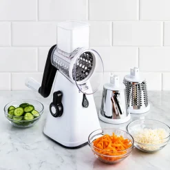 KSP Easy Prep Drum Slicer-Grater (White/Black)