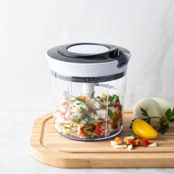 KSP Easy Pull Manual Vegetable Chopper (Black/White)