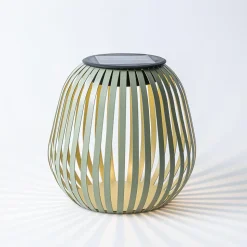 KSP Eclipse Solar LED Metal Lantern (Sage) 19.5 cm dia. x 19 cm