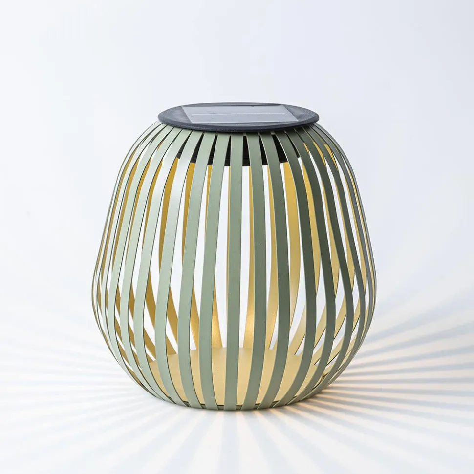 KSP Eclipse Solar LED Metal Lantern (Sage) 19.5 cm dia. x 19 cm