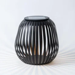 KSP Eclipse Solar LED Metal Lantern (Black) 19.5 cm dia. x 19 cm