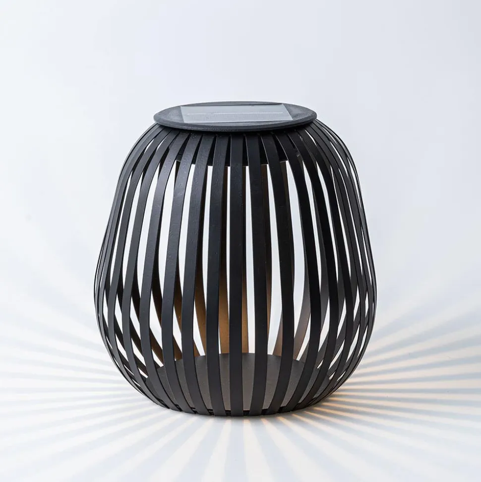 KSP Eclipse Solar LED Metal Lantern (Black) 19.5 cm dia. x 19 cm