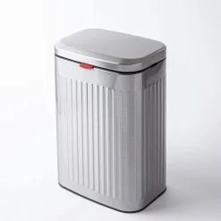 KSP Elara Ribbed 'Fingerprint-Proof' Compost Bin with Hook (Brushed)