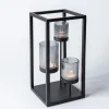KSP Elevate '3-Lite' Iron Candleholder 12" H (Black/Smoke)