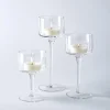 KSP Elise Stem Glass Pillar Candle Holder - Set of 3 (Clear)