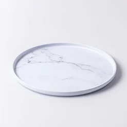 KSP Enzo Melamine Dinner Plate 10.25" Dia. (Marble White)