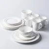 KSP Estelle New Bone China Dinnerware - Set of 16 (White)