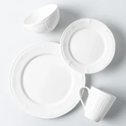 KSP Estelle New Bone China Dinnerware - Set of 16 (White)