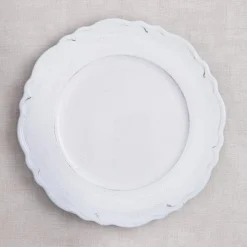 KSP Everyday Charger Plate with Scalloped Rim (White)
