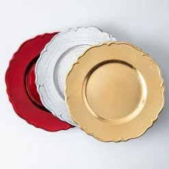 KSP Everyday Charger Plate with Scalloped Rim (White)