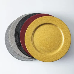 KSP Everyday Charger Plate with Glitter (Silver)
