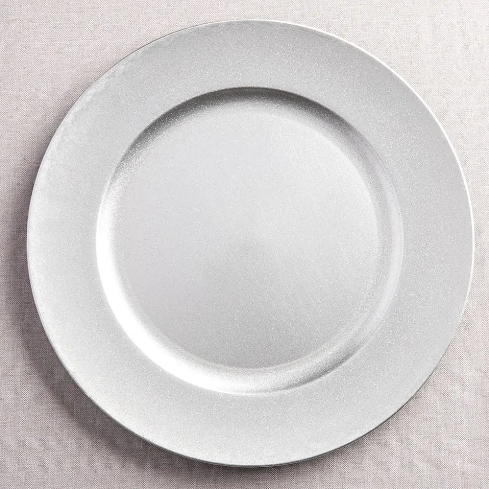 KSP Everyday Charger Plate with Glitter (Silver)