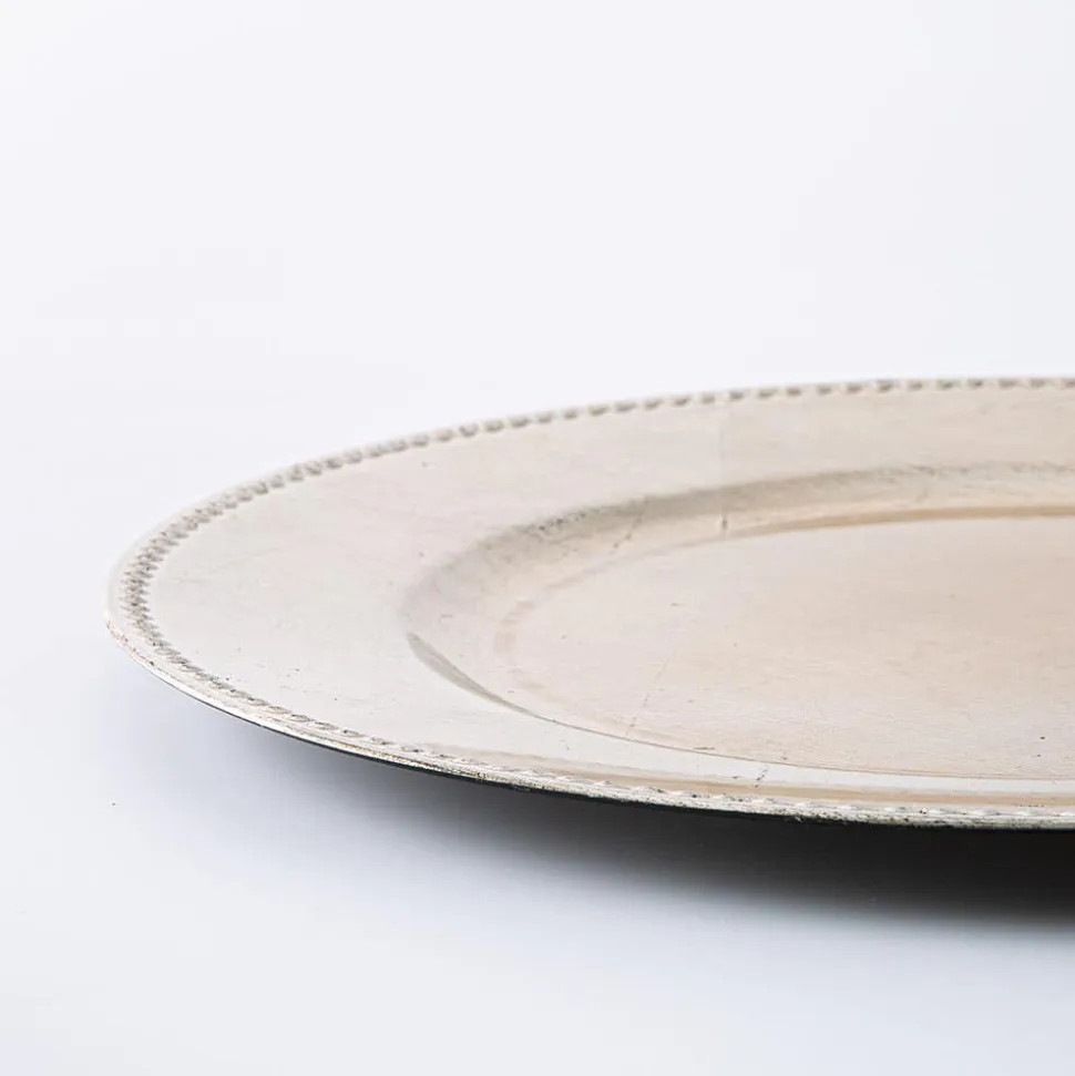 KSP Everyday Charger Plate with Beaded Rim (Champagne)