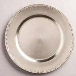 KSP Everyday Charger Plate with Beaded Rim (Champagne)