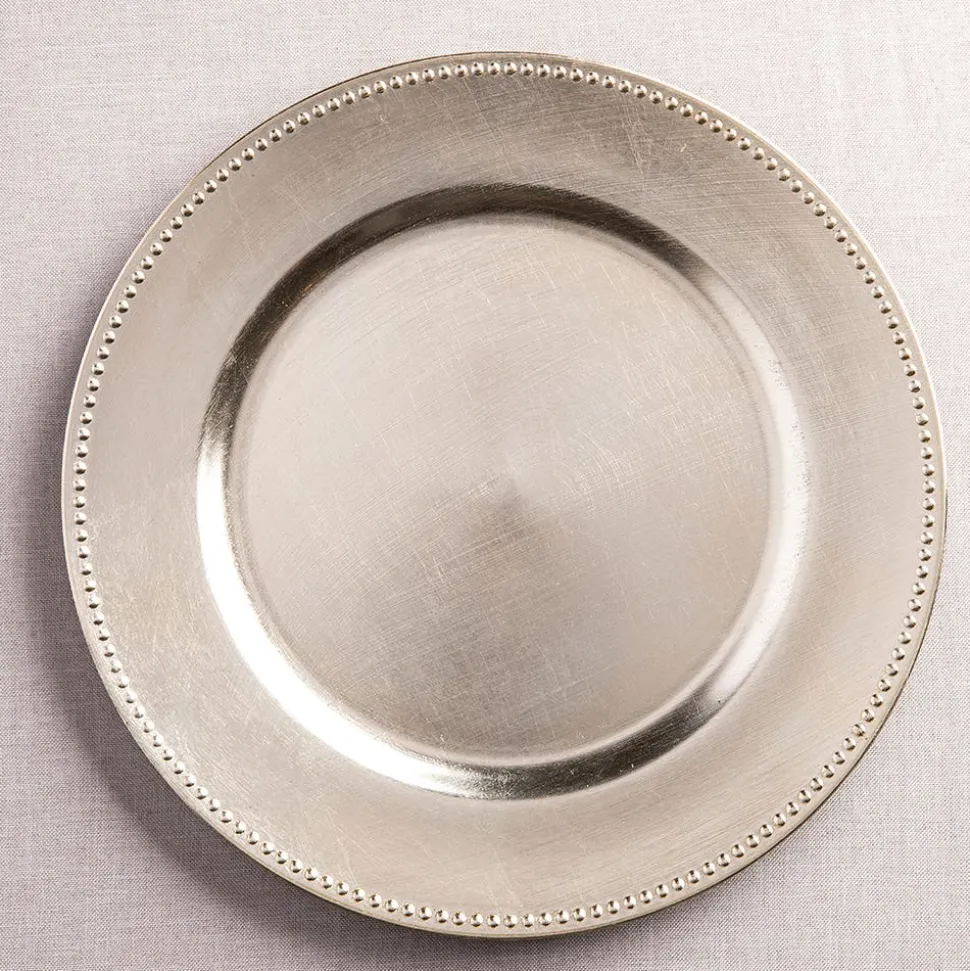 KSP Everyday Charger Plate with Beaded Rim (Champagne)