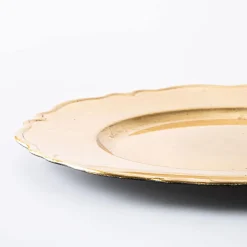 KSP Everyday Charger Plate with Scalloped Rim (Gold)
