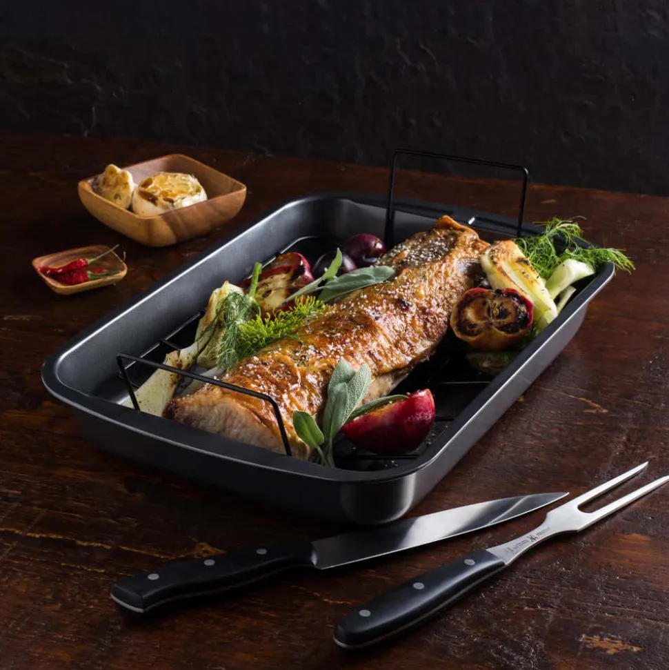 KSP Everyday Non-Stick Roaster with Rack (Dark Grey)