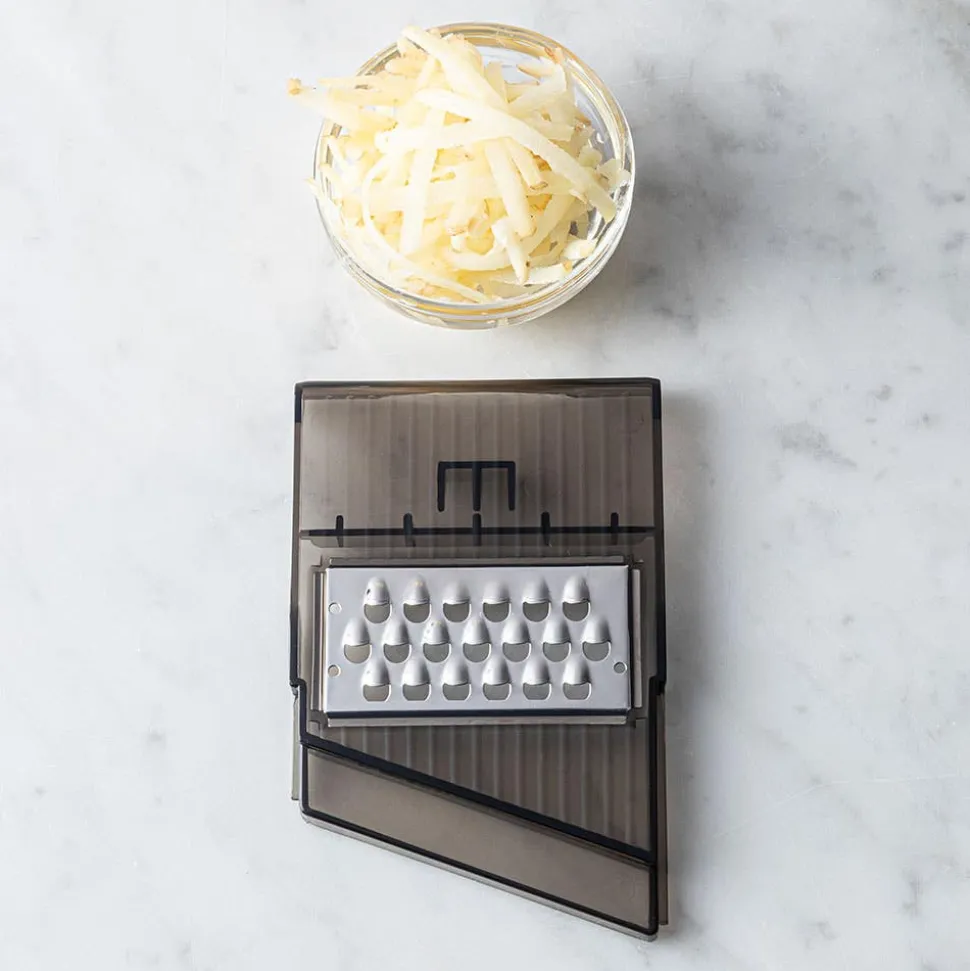 KSP Ez-Slice 'Hand Held' Mandoline Slicer - Set of 4 (Black/White)