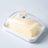 KSP Farm House Porcelain Butter Dish with Glass (White/Clear)