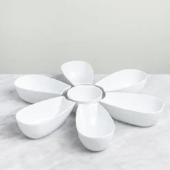 KSP Flora Porcelain Chip & Dip (White)