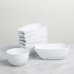 KSP Flora Porcelain Chip & Dip (White)