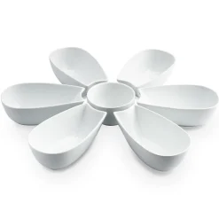 KSP Flora Porcelain Chip & Dip (White)