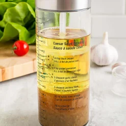 KSP Fresh Mix Glass Salad Dressing Bottle (Stainless Steel)