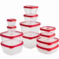 KSP Fresh Seal Storage Container Combo - Set of 24 (Red)
