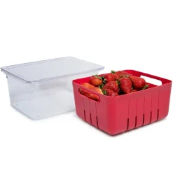 KSP Fridgestor Berry Keeper Basket (Red) 6.7x8.7x4"