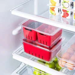 KSP Fridgestor Berry Keeper Basket (Red) 6.7x8.7x4