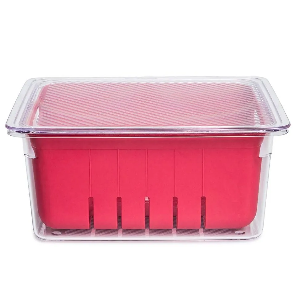KSP Fridgestor Berry Keeper Basket (Red) 6.7x8.7x4"