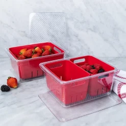 KSP Fridgestor Berry Keeper Basket (Red) 6.7x8.7x4