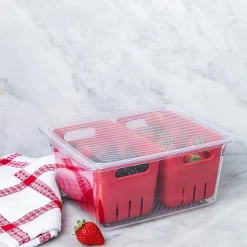 KSP Fridgestor Double Basket Berry Keeper (Red) 6.7x8.7x4