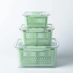 KSP Fridgestor Produce Keeper - Set of 3 (Sage)