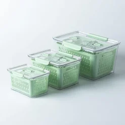 KSP Fridgestor Produce Keeper - Set of 3 (Sage)