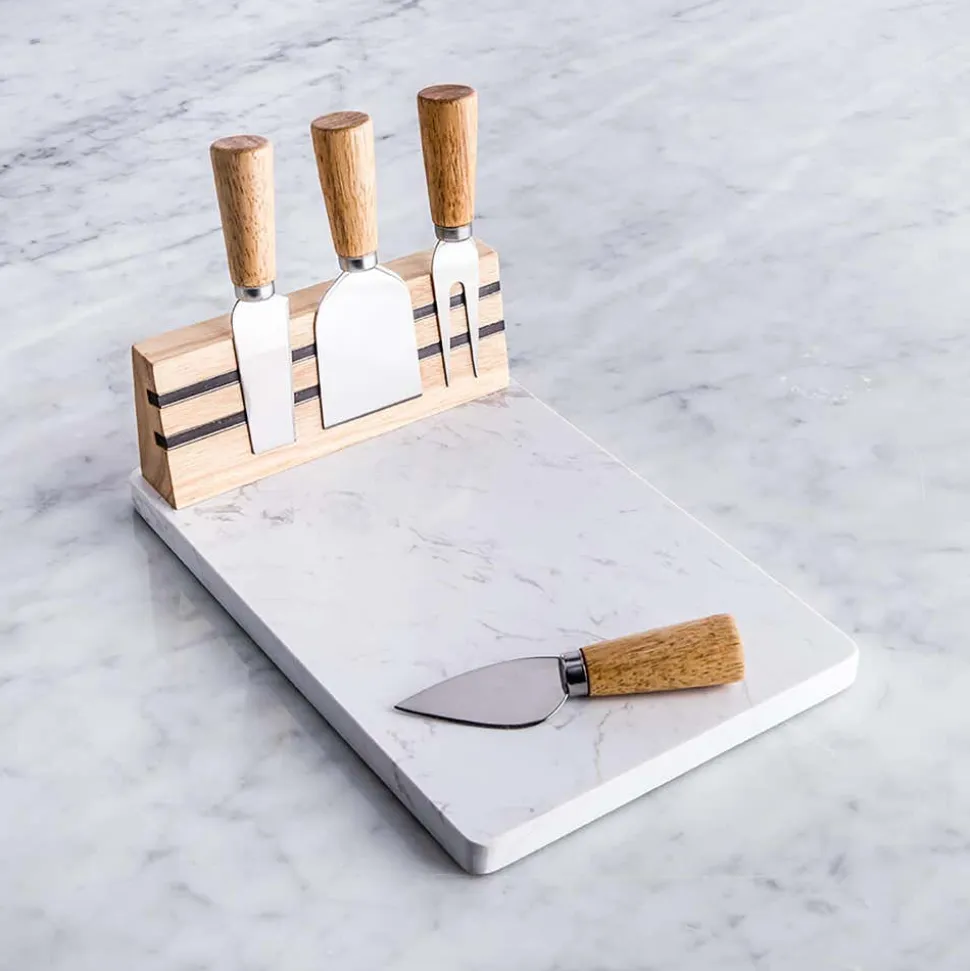 KSP Fromage Cheese Board with Tools - Set of 5 (Natural)