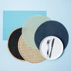 KSP Gather & Dine Beachside Water Hyacinth Placemat (Black)