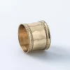 KSP Gather & Dine 'Beaded Edge' Napkin Ring (Shiny Brass)