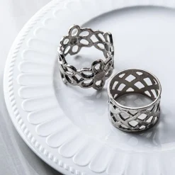 KSP Gather & Dine 'Bloom' Napkin Ring (Nickel)