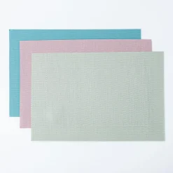 KSP Gather & Dine Bordered Vinyl Placemat (Soft Pink)