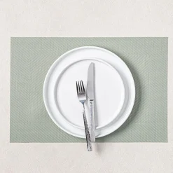 KSP Gather & Dine Bordered Vinyl Placemat (Mint Sage)