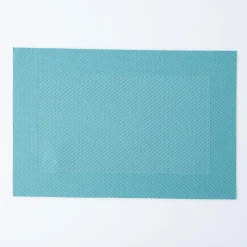 KSP Gather & Dine Bordered Vinyl Placemat (Sky Blue)