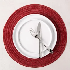 KSP Gather & Dine Cirque Woven Vinyl Placemat (Red)