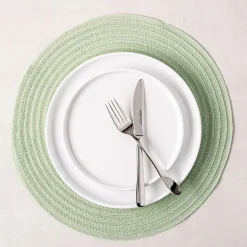 KSP Gather & Dine Cirque Woven Vinyl Placemat (Sage)