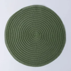 KSP Gather & Dine Cirque Woven Vinyl Placemat (Olive Green)