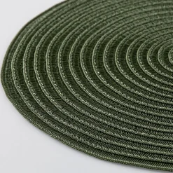 KSP Gather & Dine Cirque Woven Vinyl Placemat (Olive Green)