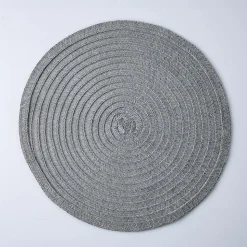 KSP Gather & Dine Cirque Woven Vinyl Placemat (Grey)
