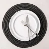 KSP Gather & Dine Cirque Woven Vinyl Placemat (Black)