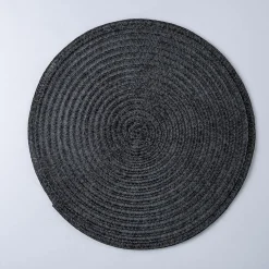 KSP Gather & Dine Cirque Woven Vinyl Placemat (Black)
