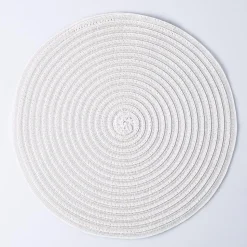 KSP Gather & Dine Cirque Woven Vinyl Placemat (White)